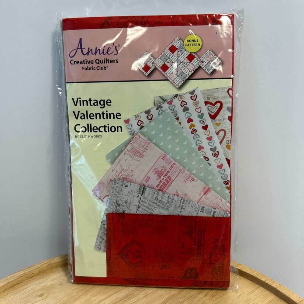 Annie's Creative Quilters Vintage Valentine Collection Pattern Fabric Club New
